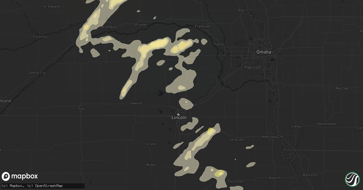 Hail map in Davey, NE on September 13, 2026
