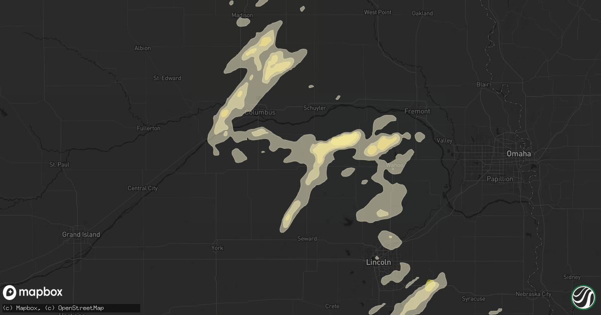 Hail map in David City, NE on September 13, 2026