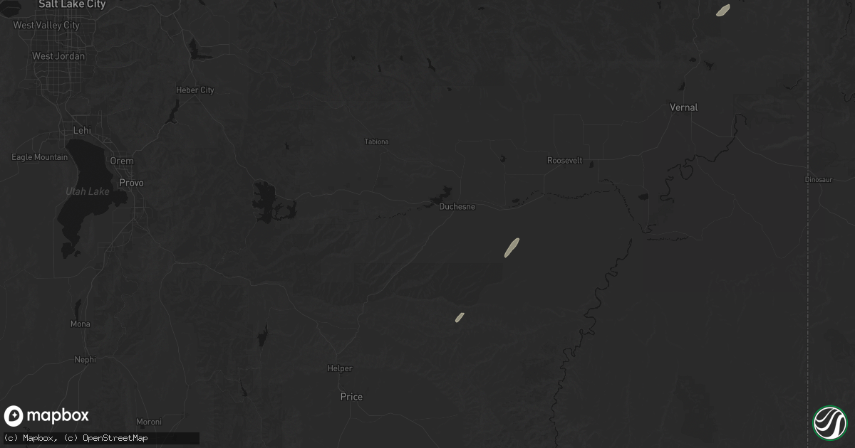 Hail map in Duchesne, UT on September 13, 2026