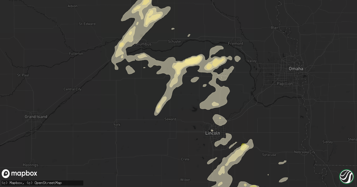 Hail map in Dwight, NE on September 13, 2026