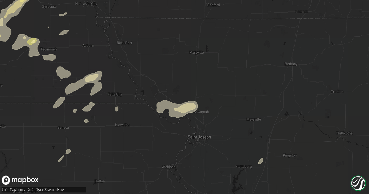 Hail map in Fillmore, MO on September 13, 2026