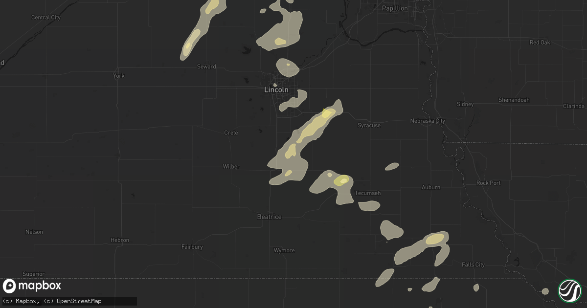 Hail map in Firth, NE on September 13, 2026