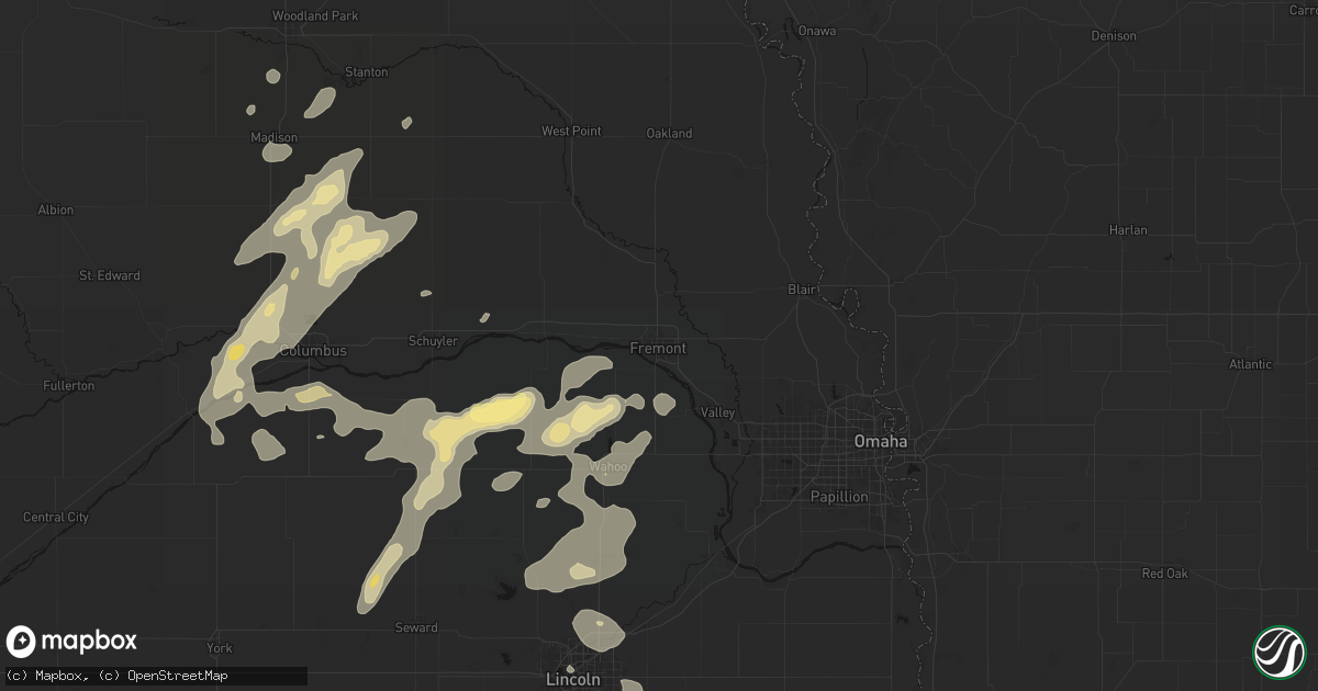 Hail map in Fremont, NE on September 13, 2026