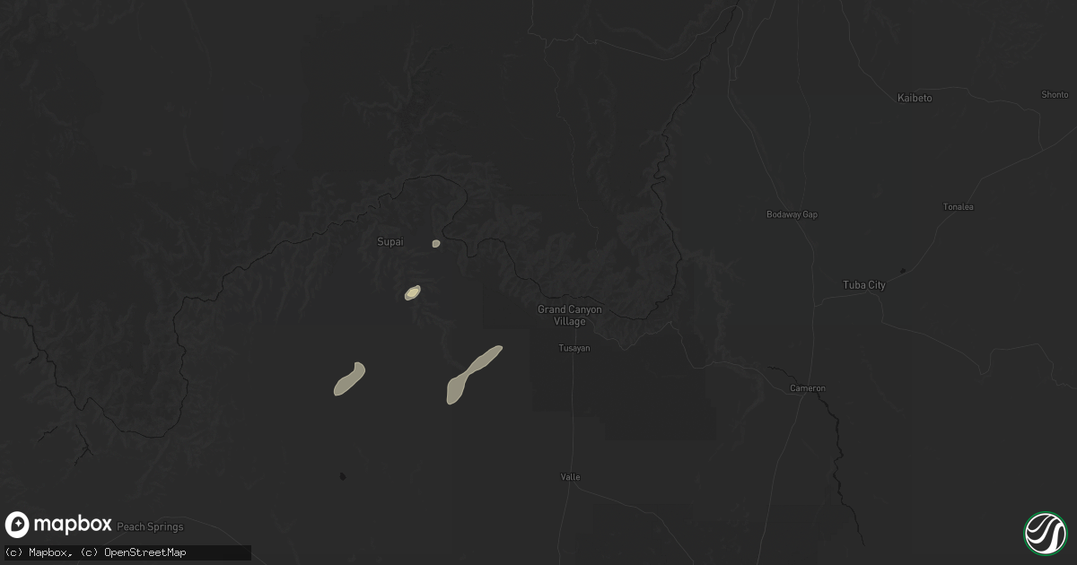 Hail map in Grand Canyon, AZ on September 13, 2026