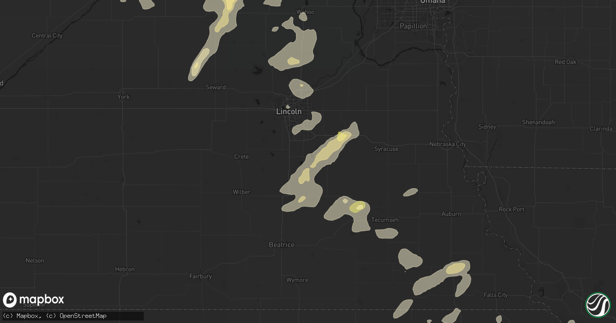 Hail map in Hickman, NE on September 13, 2026