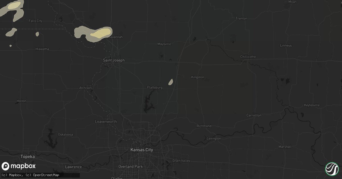 Hail map in Lathrop, MO on September 13, 2026