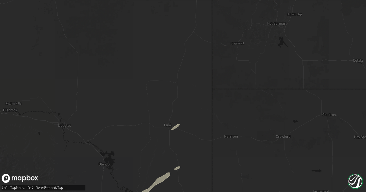 Hail map in Lusk, WY on September 13, 2026