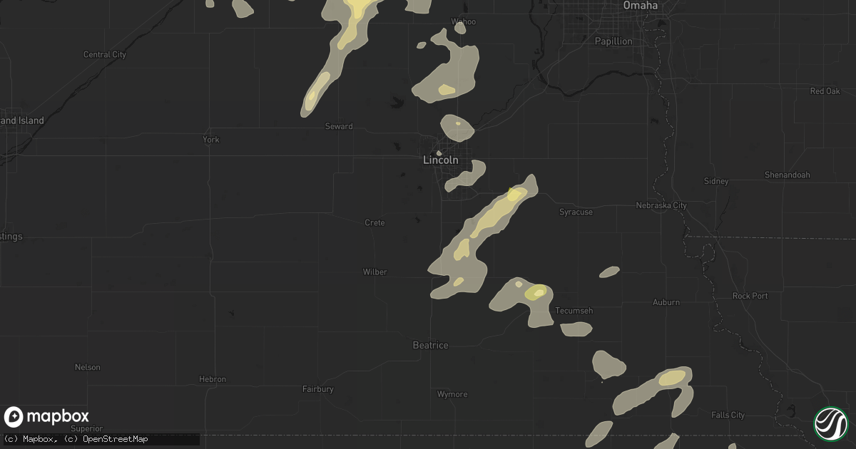 Hail map in Martell, NE on September 13, 2026