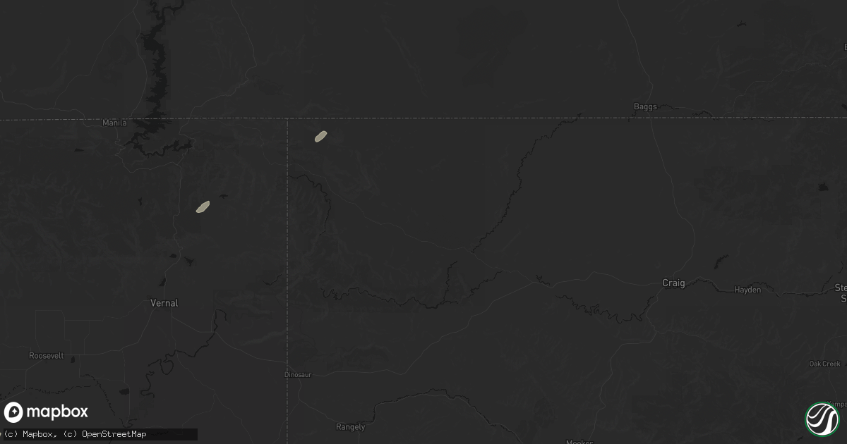 Hail map in Maybell, CO on September 13, 2026