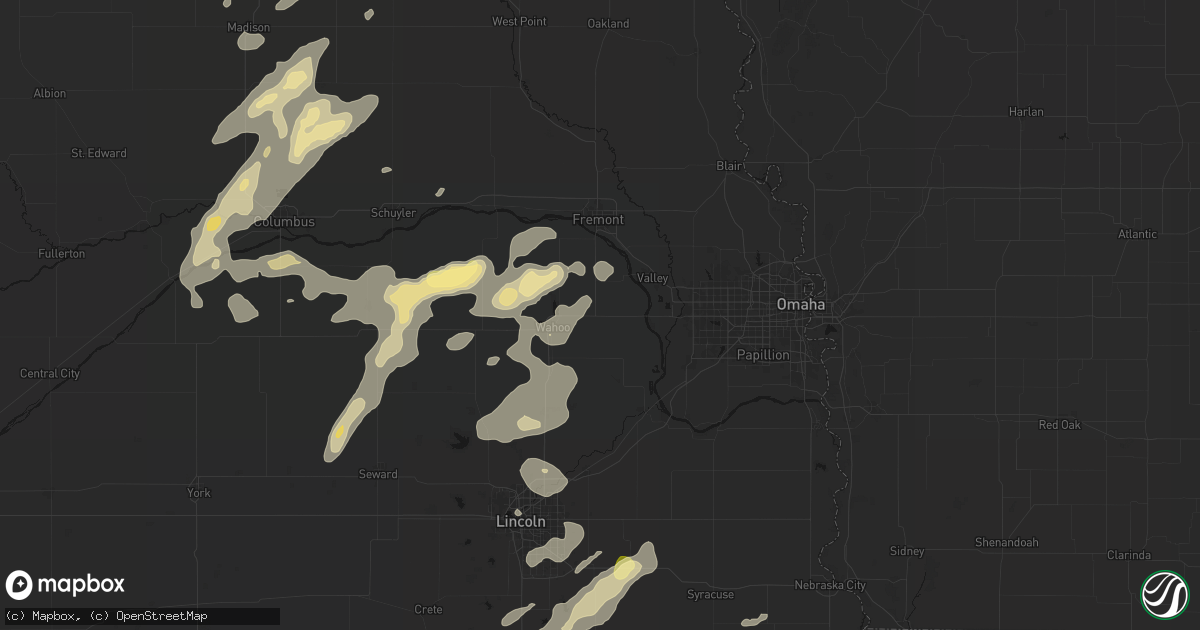 Hail map in Mead, NE on September 13, 2026