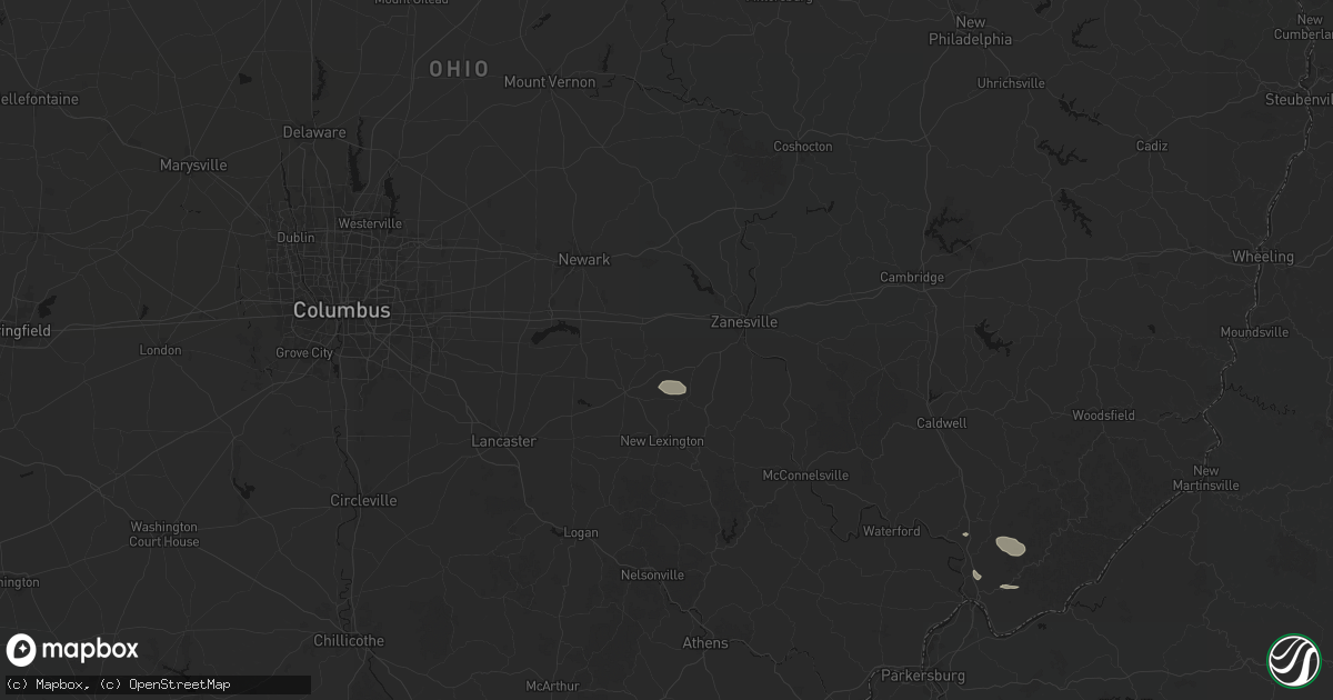 Hail map in Mount Perry, OH on September 13, 2026