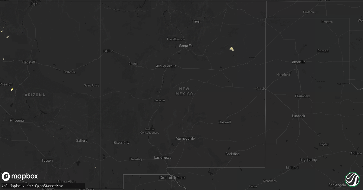 Hail map in New Mexico on September 13, 2026