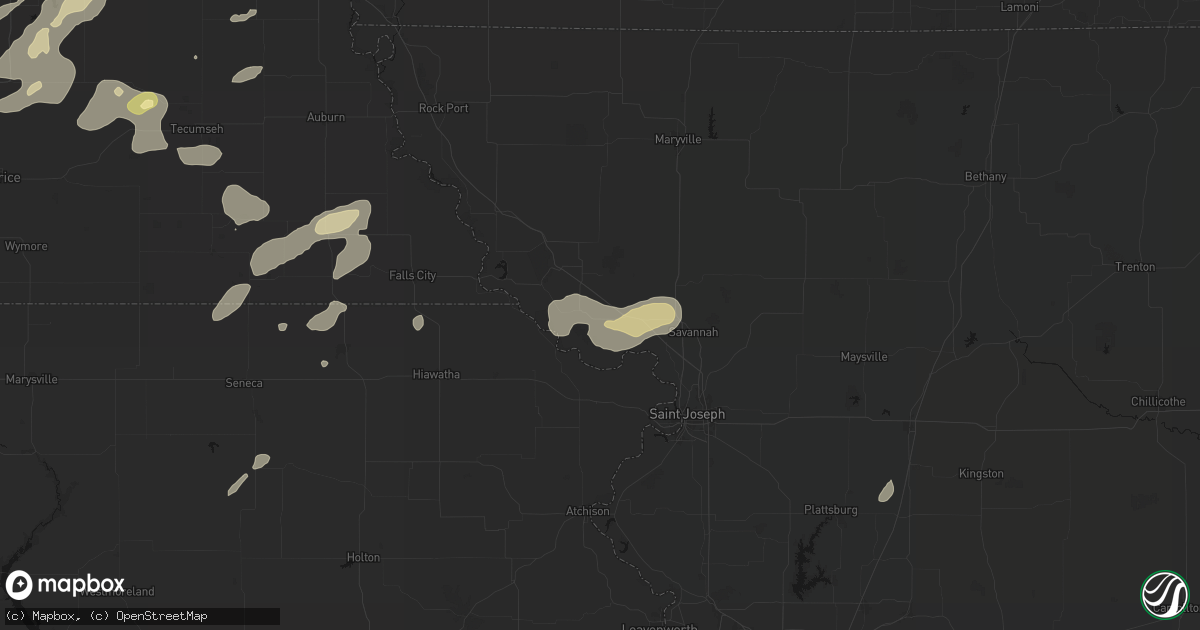 Hail map in Oregon, MO on September 13, 2026