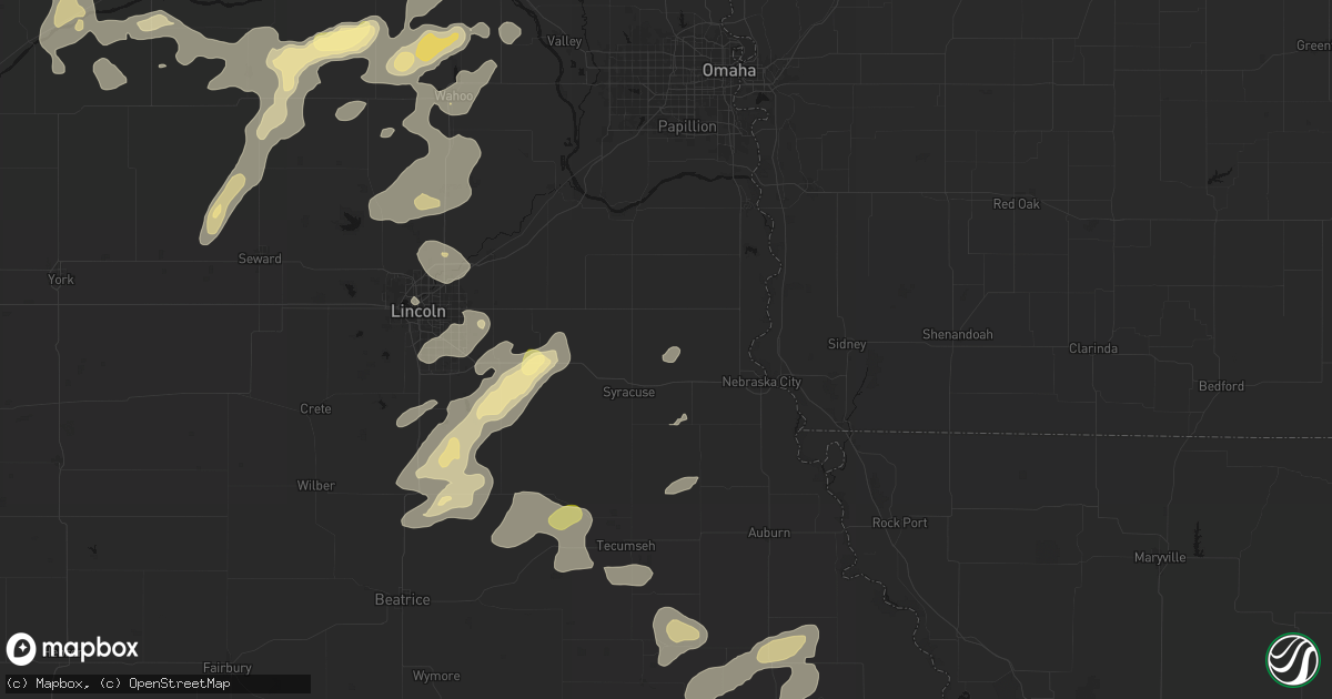Hail map in Otoe, NE on September 13, 2026