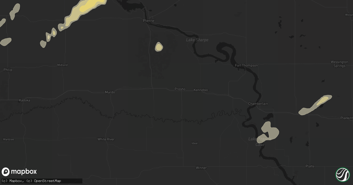 Hail map in Presho, SD on September 13, 2026