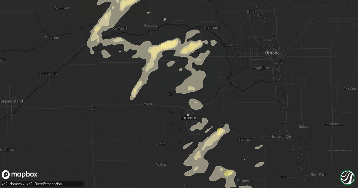 Hail map in Raymond, NE on September 13, 2026