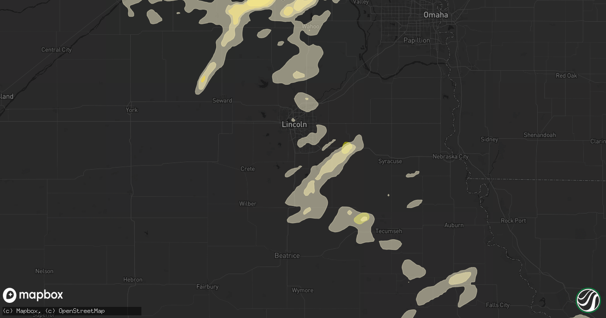 Hail map in Roca, NE on September 13, 2026