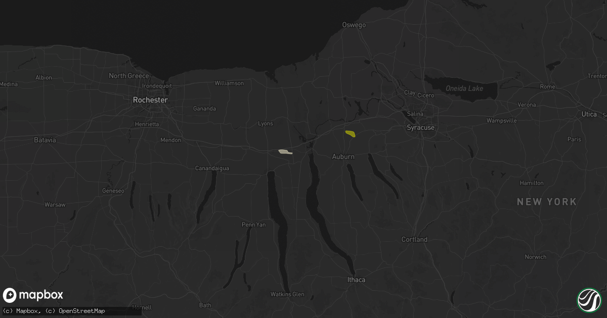 Hail map in Seneca Falls, NY on September 13, 2026