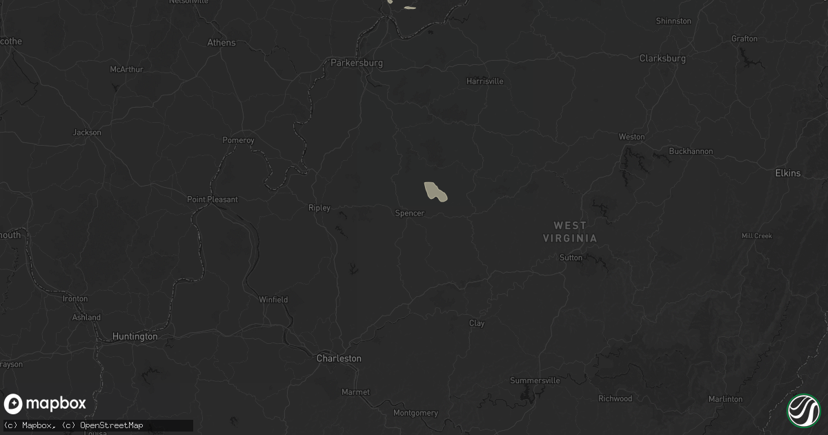 Hail map in Spencer, WV on September 13, 2026