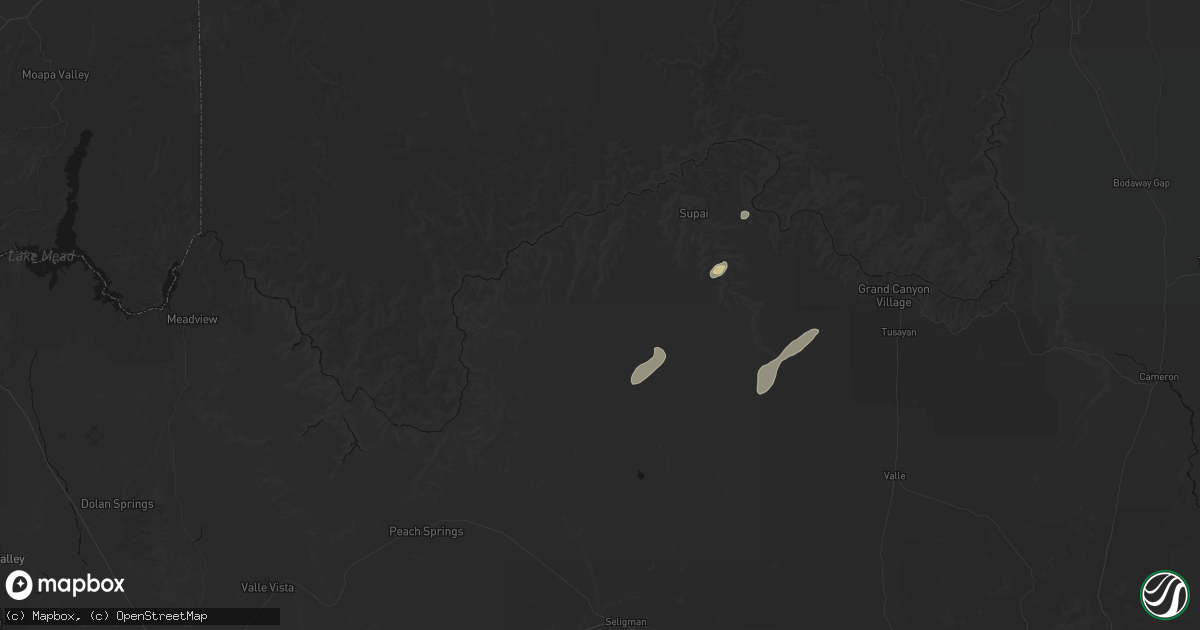 Hail map in Supai, AZ on September 13, 2026