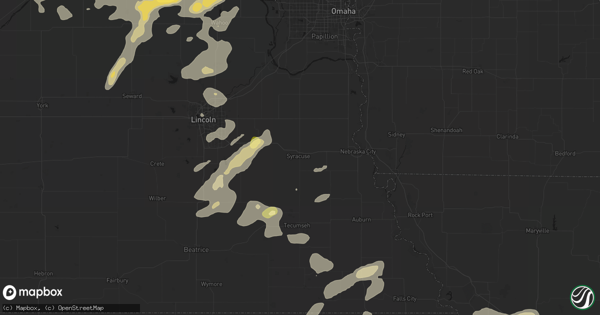 Hail map in Syracuse, NE on September 13, 2026