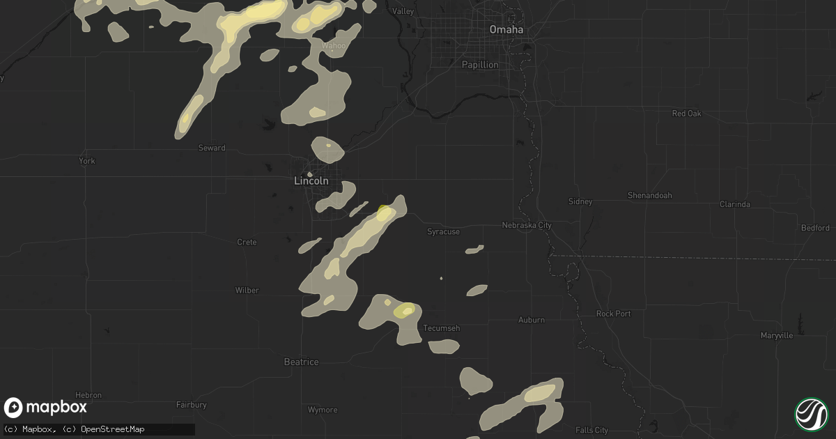 Hail map in Unadilla, NE on September 13, 2026