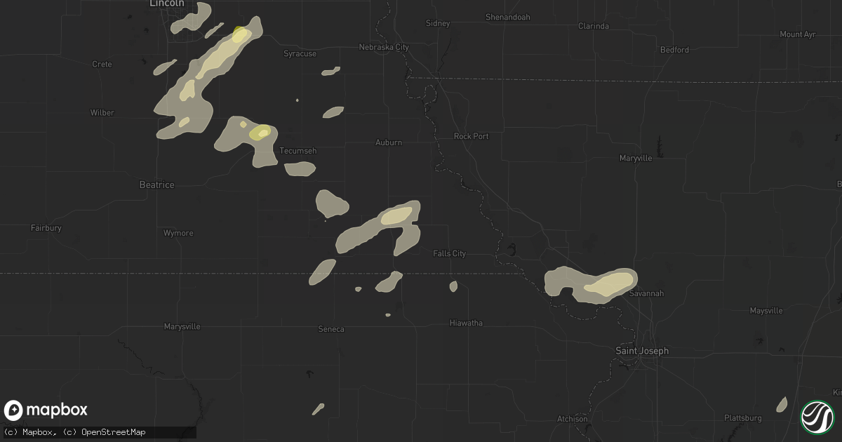 Hail map in Verdon, NE on September 13, 2026