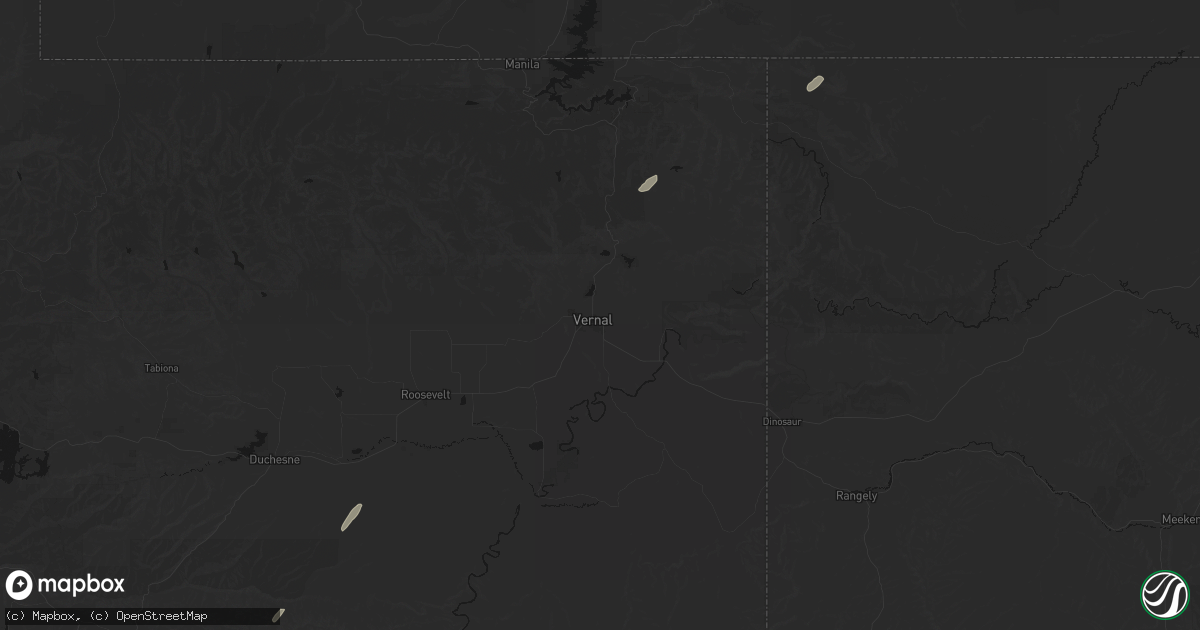 Hail map in Vernal, UT on September 13, 2026