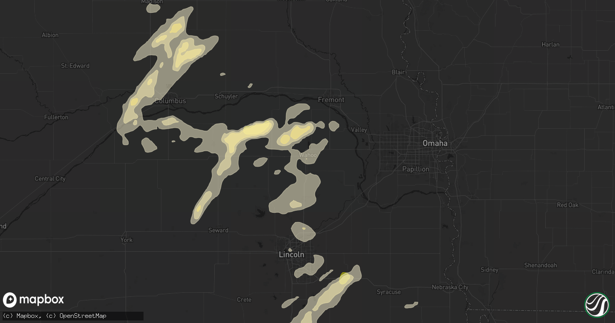 Hail map in Wahoo, NE on September 13, 2026