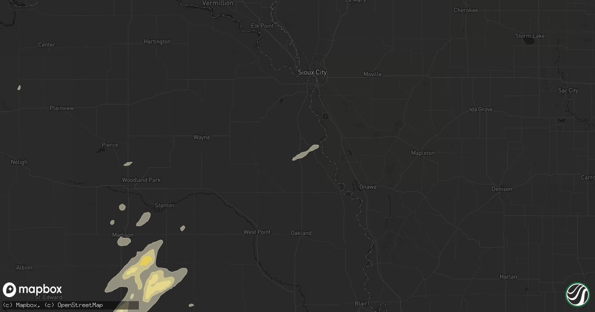 Hail map in Walthill, NE on September 13, 2026