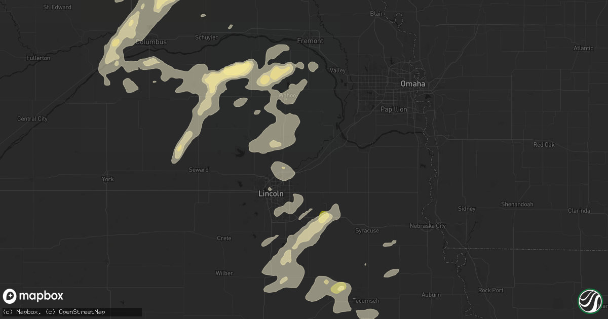 Hail map in Waverly, NE on September 13, 2026