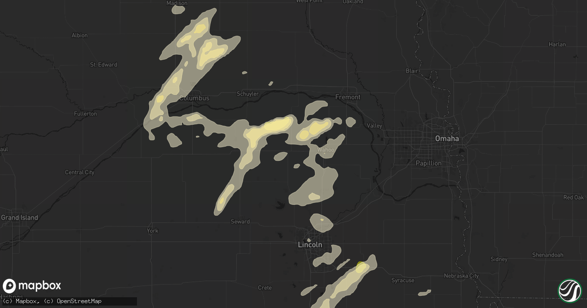 Hail map in Weston, NE on September 13, 2026