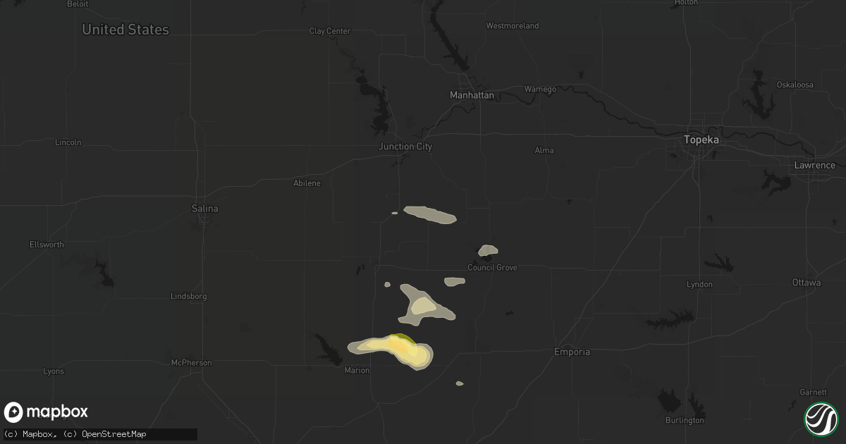 Hail map in White City, KS on September 13, 2026