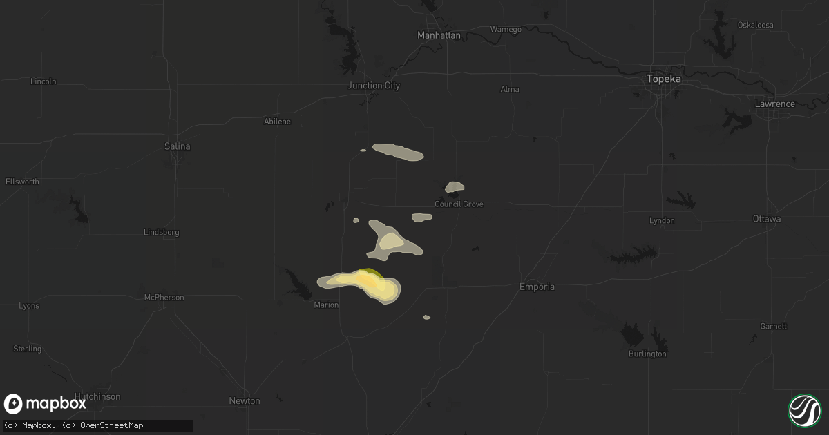 Hail map in Wilsey, KS on September 13, 2026