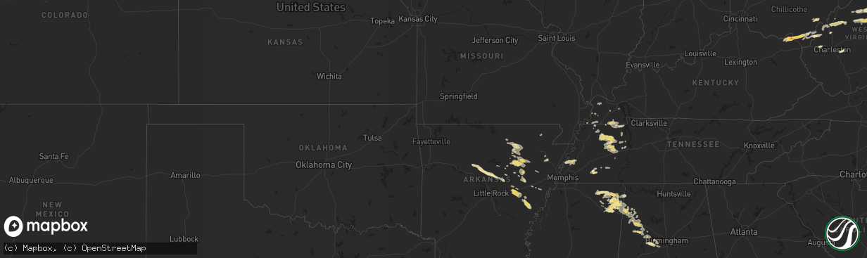 Hail map in Alabama on September 14, 2011