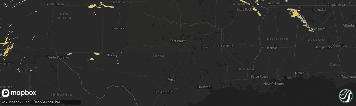 Hail map on September 14, 2011