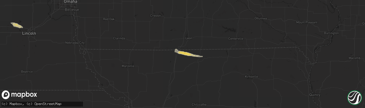 Hail map in Blythedale, MO on September 14, 2014