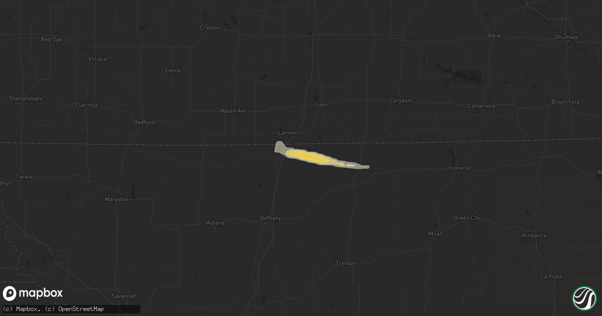 Hail map in Blythedale, MO on September 14, 2014
