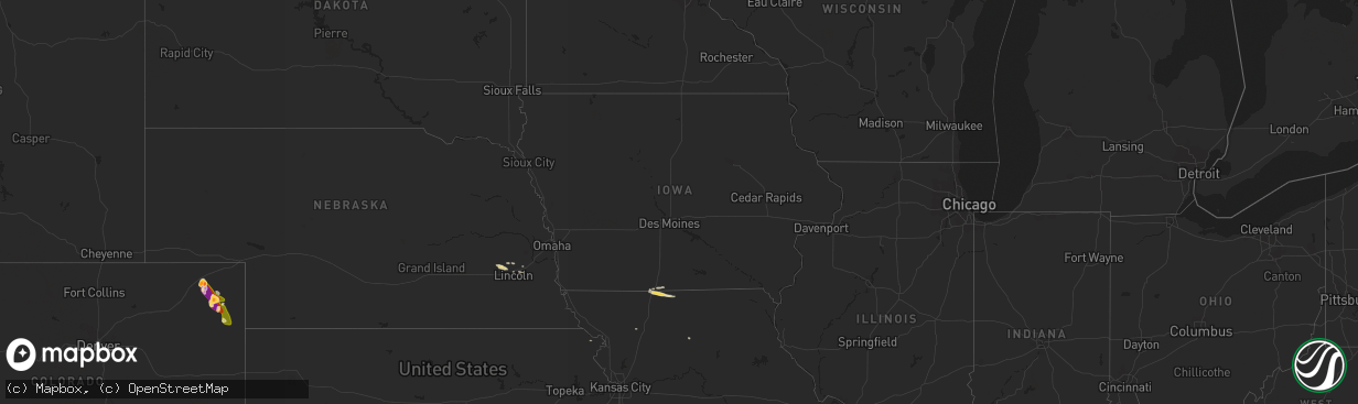 Hail map in Iowa on September 14, 2014