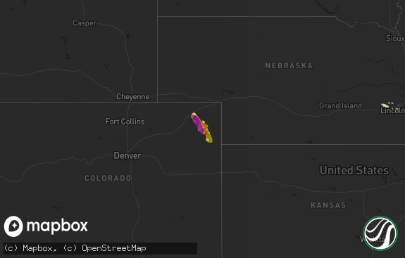 Hail map preview on 09-14-2014