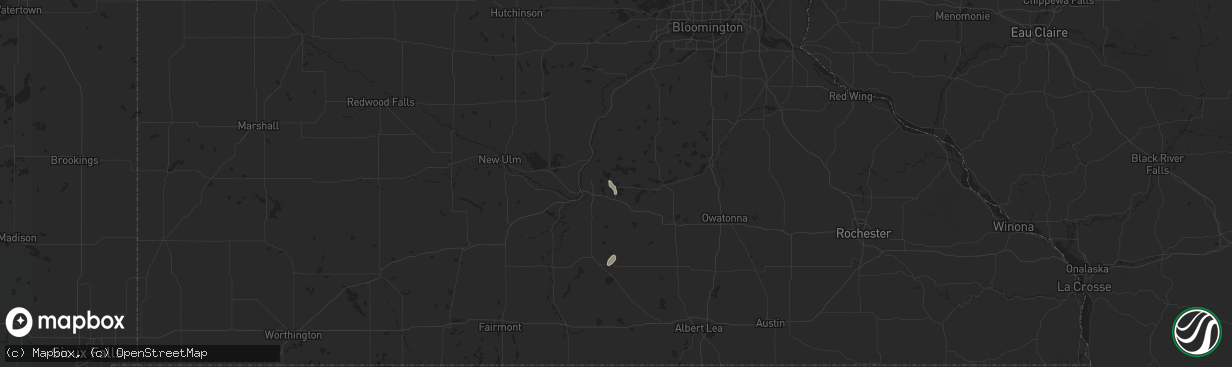 Hail map in Madison Lake, MN on September 14, 2015