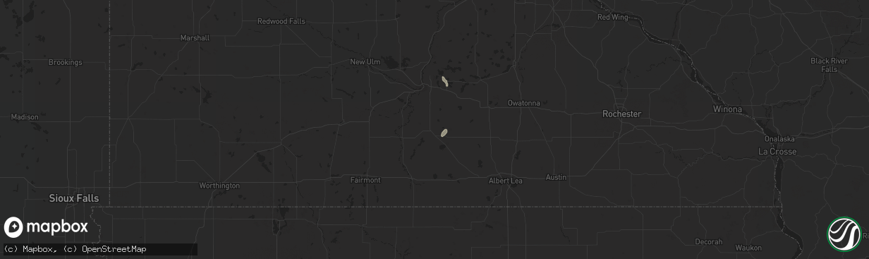 Hail map in Mapleton, MN on September 14, 2015