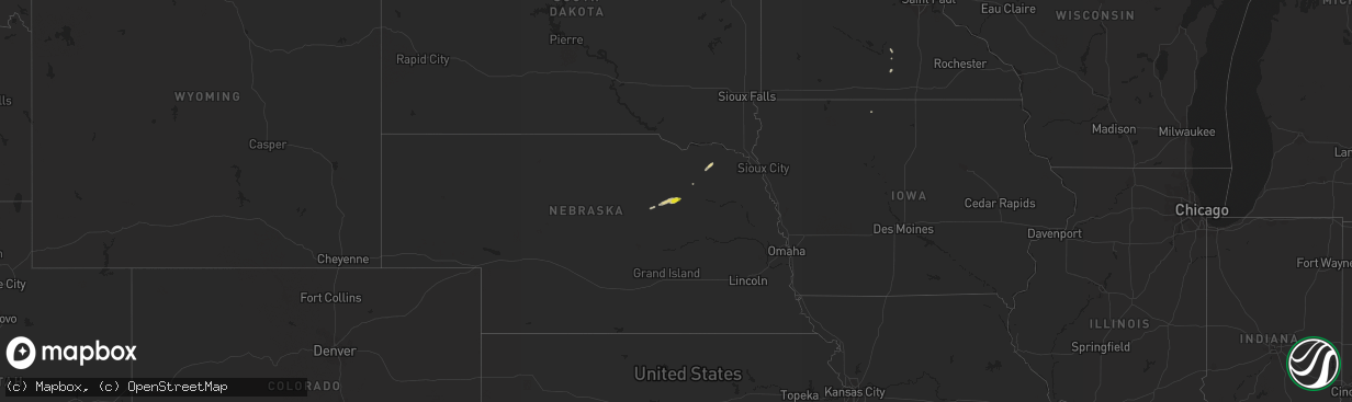 Hail map on September 14, 2015