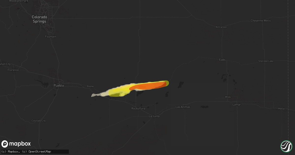 Hail map in Sugar City, CO on September 14, 2016