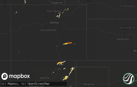 Hail map preview on 09-14-2016