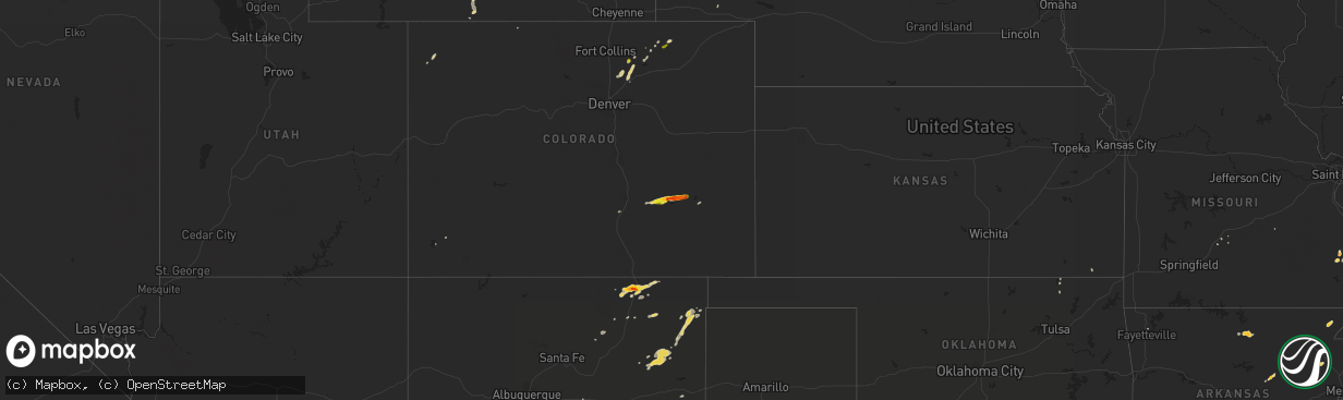 Hail map on September 14, 2016