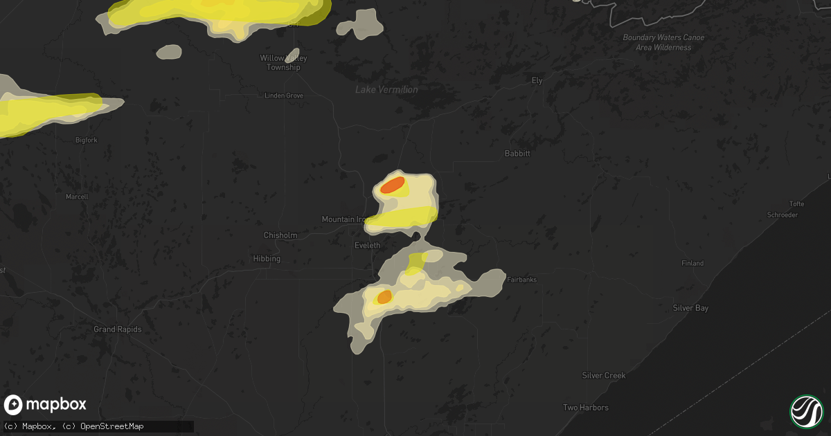Hail map in Biwabik, MN on September 14, 2017