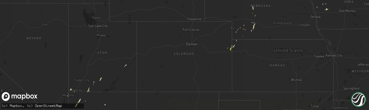 Hail map in Colorado on September 14, 2017