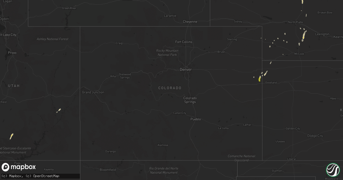 Hail map in Colorado on September 14, 2017