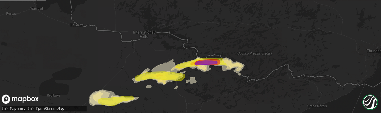 Hail map in Crane Lake, MN on September 14, 2017